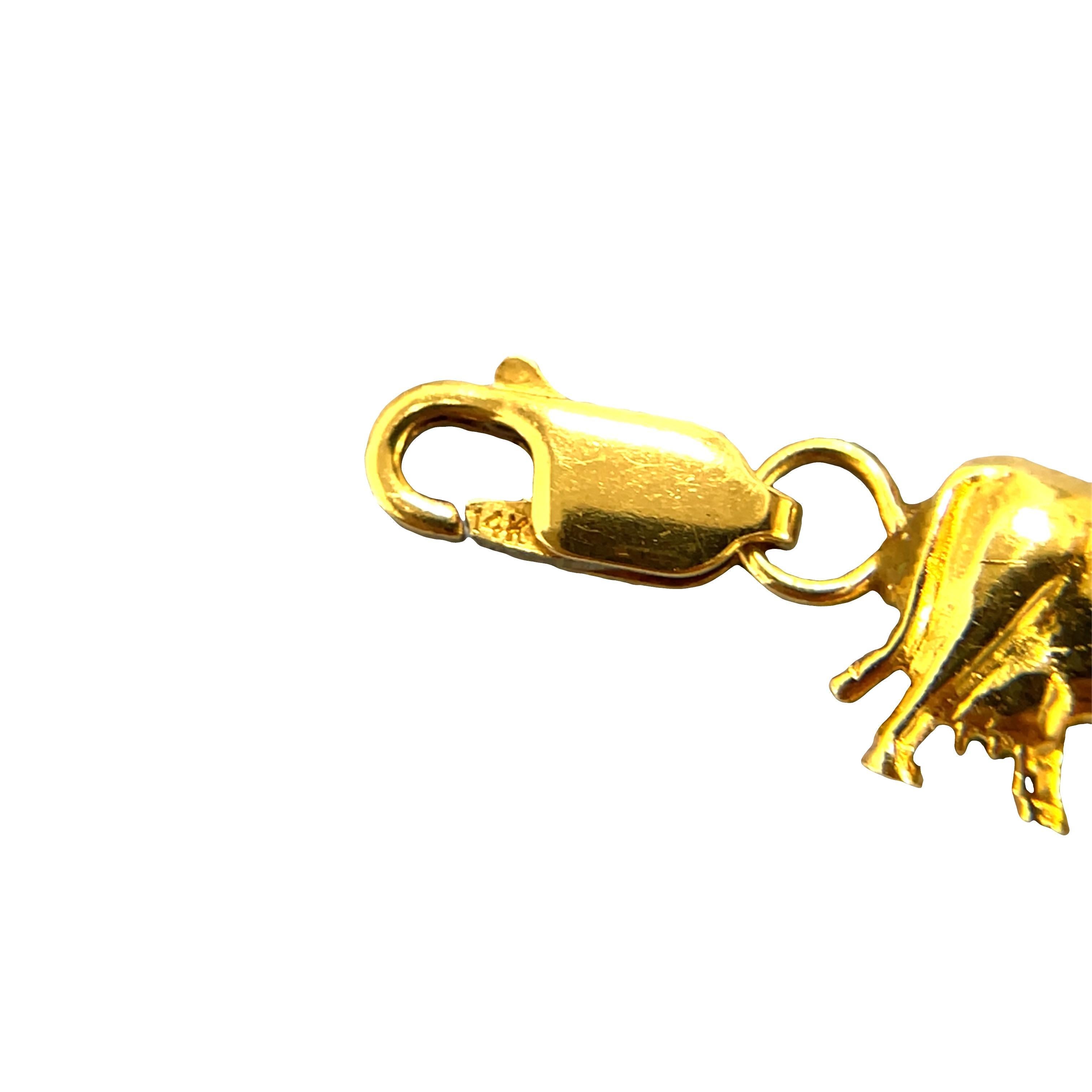 Bracelet Arche de Noé en or jaune 14k en vente 5