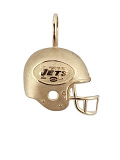14K Yellow Gold "NY Jets" Football Helmet Charm #24917