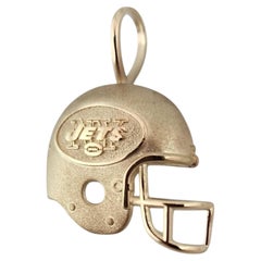 14K Yellow Gold "NY Jets" Football Helmet Charm #24917