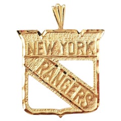 14K Yellow Gold NY Rangers Pendant #17941