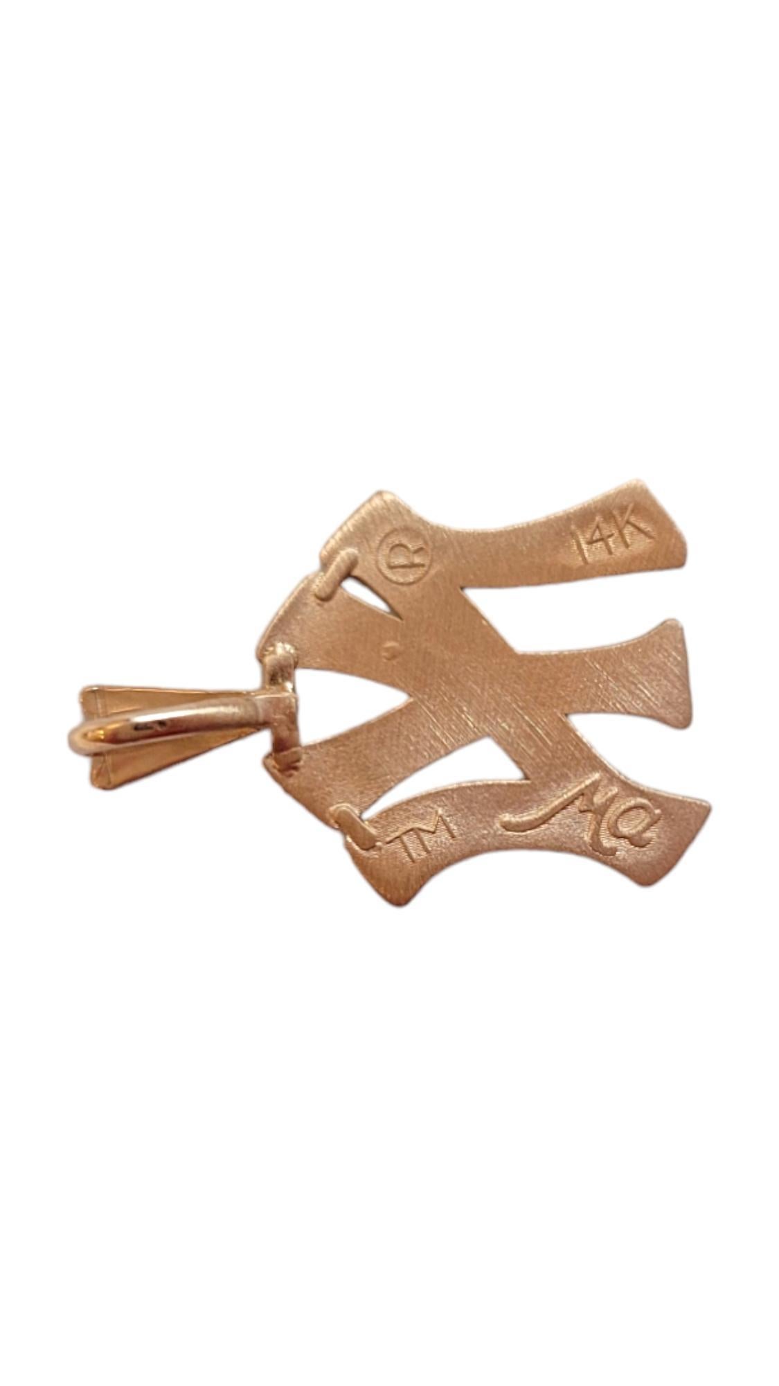 Women's 14K Yellow Gold NY Yankees Charm #18445