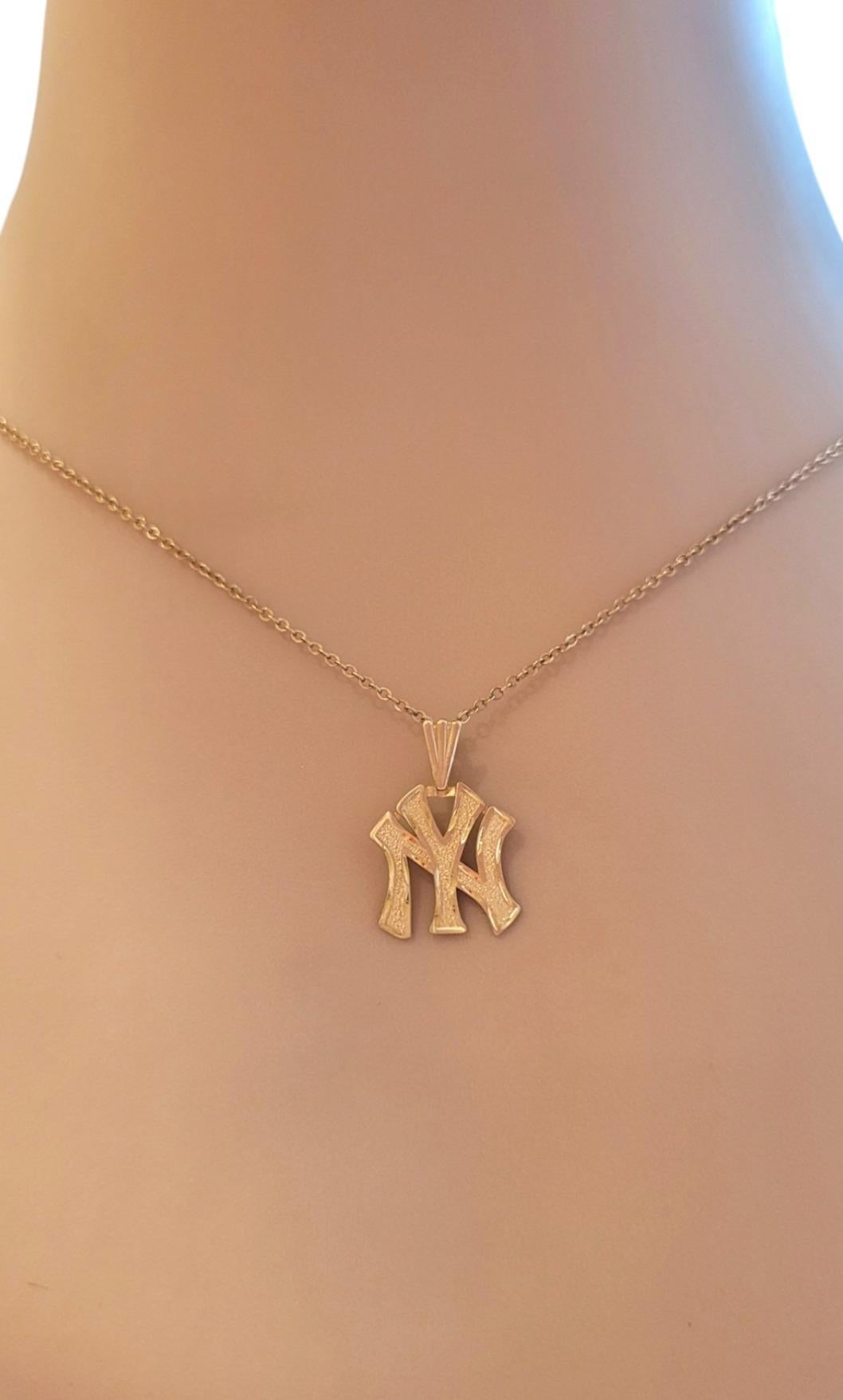 14K Yellow Gold NY Yankees Charm #18445 2