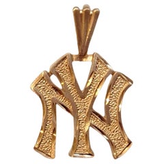 14K Yellow Gold NY Yankees Charm #18445