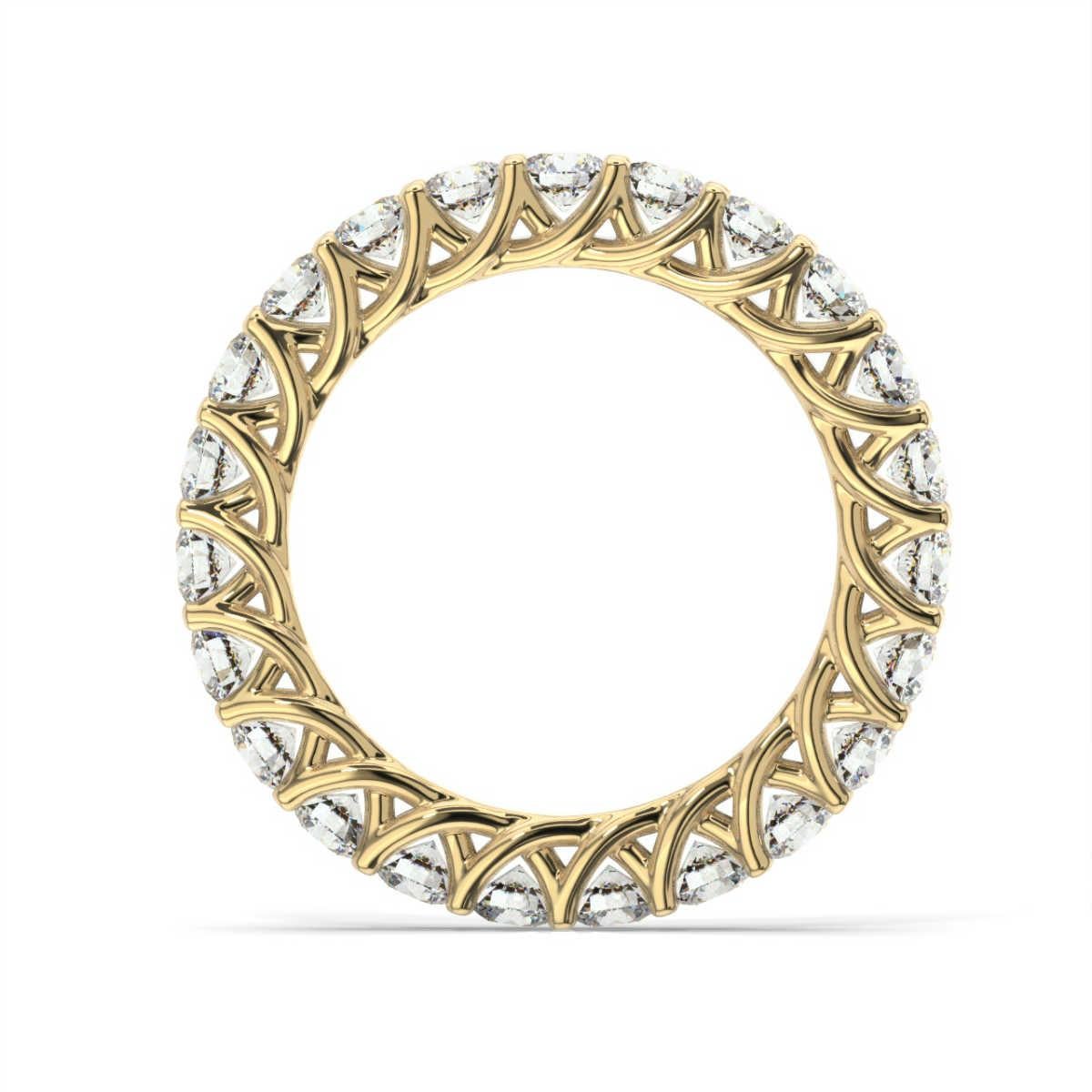 This stunning weave eternity ring features 23 perfectly matched round brilliant diamonds. Experience the difference!

Product details: 

Center Gemstone Color: WHITE
Side Gemstone Type: NATURAL DIAMOND
Side Gemstone Shape: ROUND
Metal: 14K Yellow