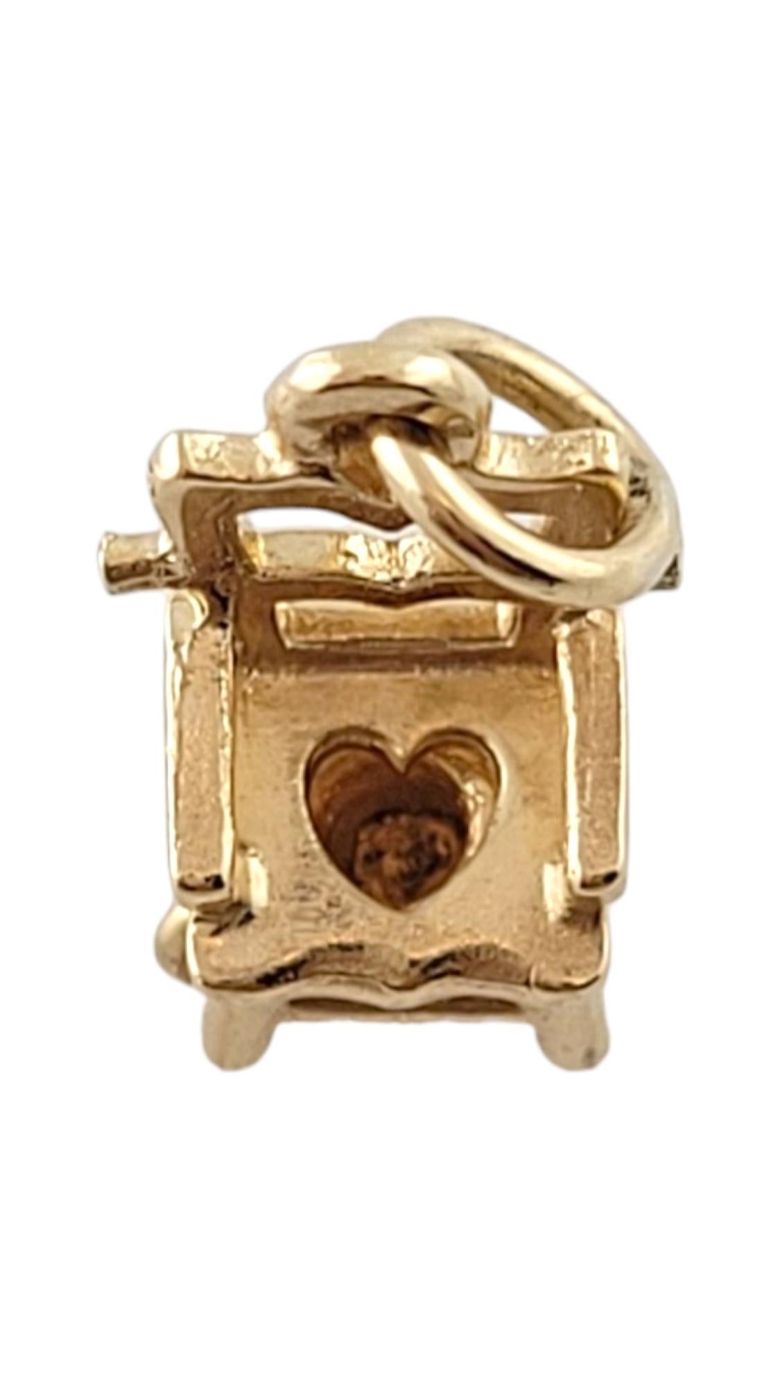 14K Yellow Gold Old Fashioned Potty Chair/ Commode Charm #18205 4