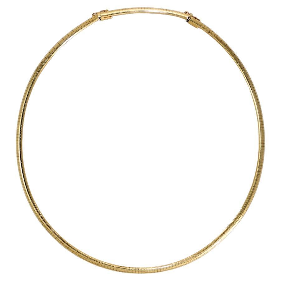 14K Yellow Gold Omega Link Necklace 31.2g For Sale