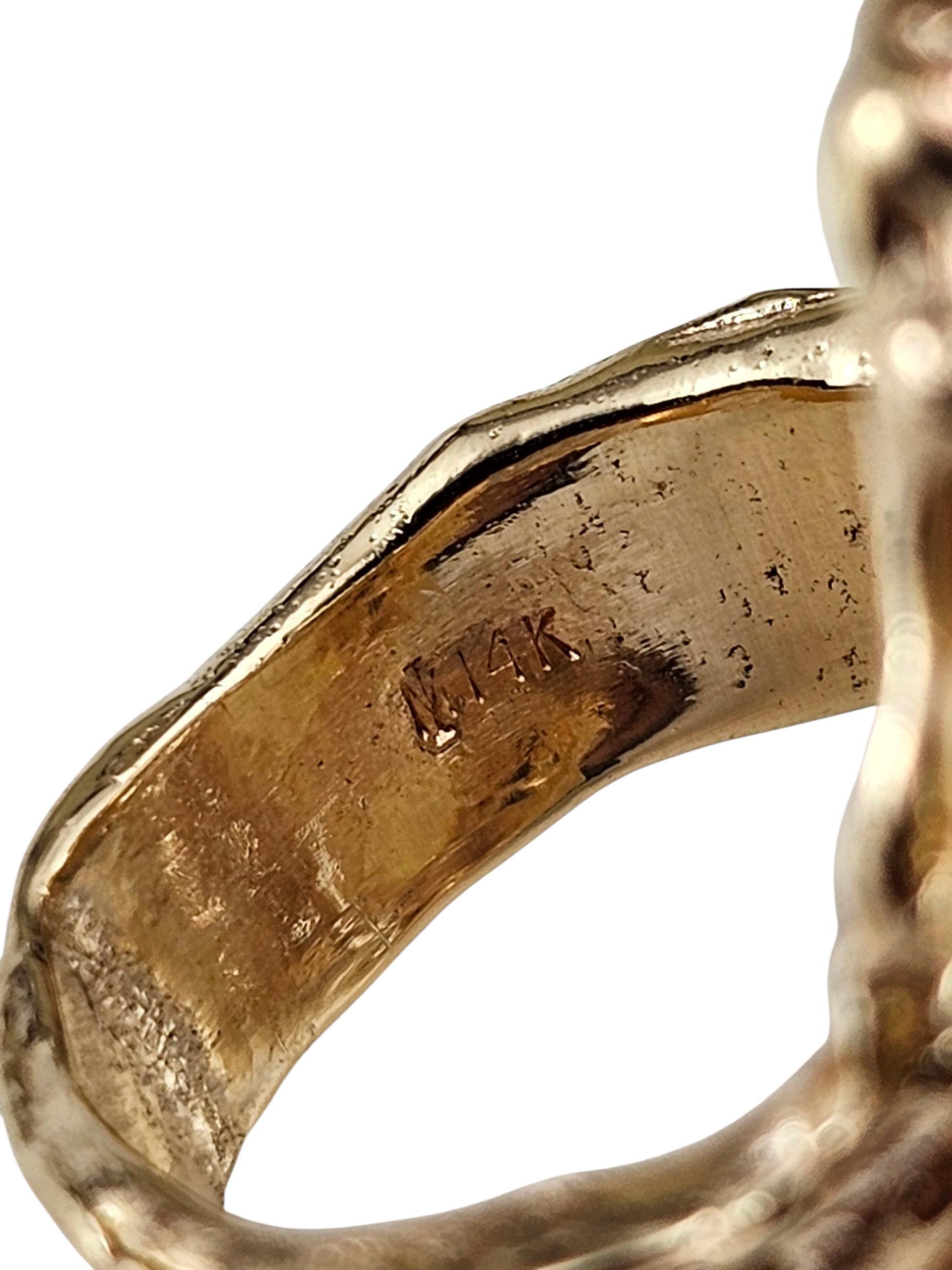 Bague en or jaune 14K avec opale et diamant Taille 5 #23556 Bon état - En vente à Washington Depot, CT