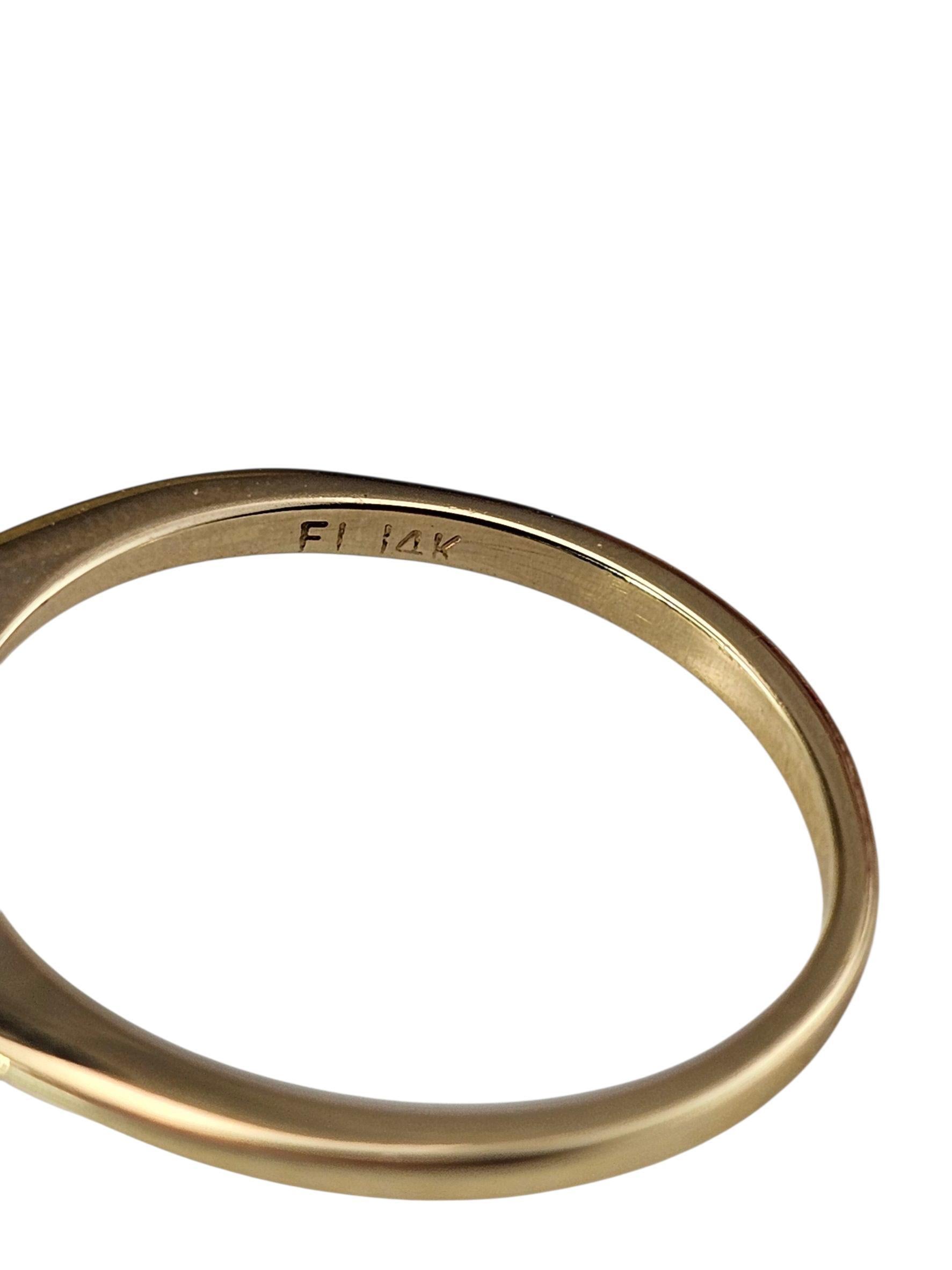 Bague en or jaune 14K avec opale et diamant Taille 6-6.25 #23953 Bon état - En vente à Washington Depot, CT