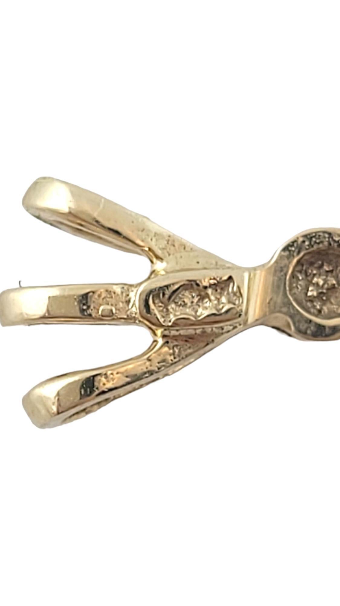 14 Karat Gelbgold Opal-Diamant-Anhänger #16323 im Zustand „Gut“ in Washington Depot, CT