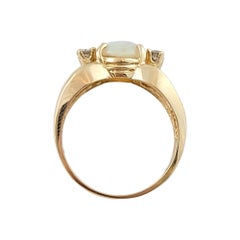 14k Gelbgold Opal-Diamant-Ring