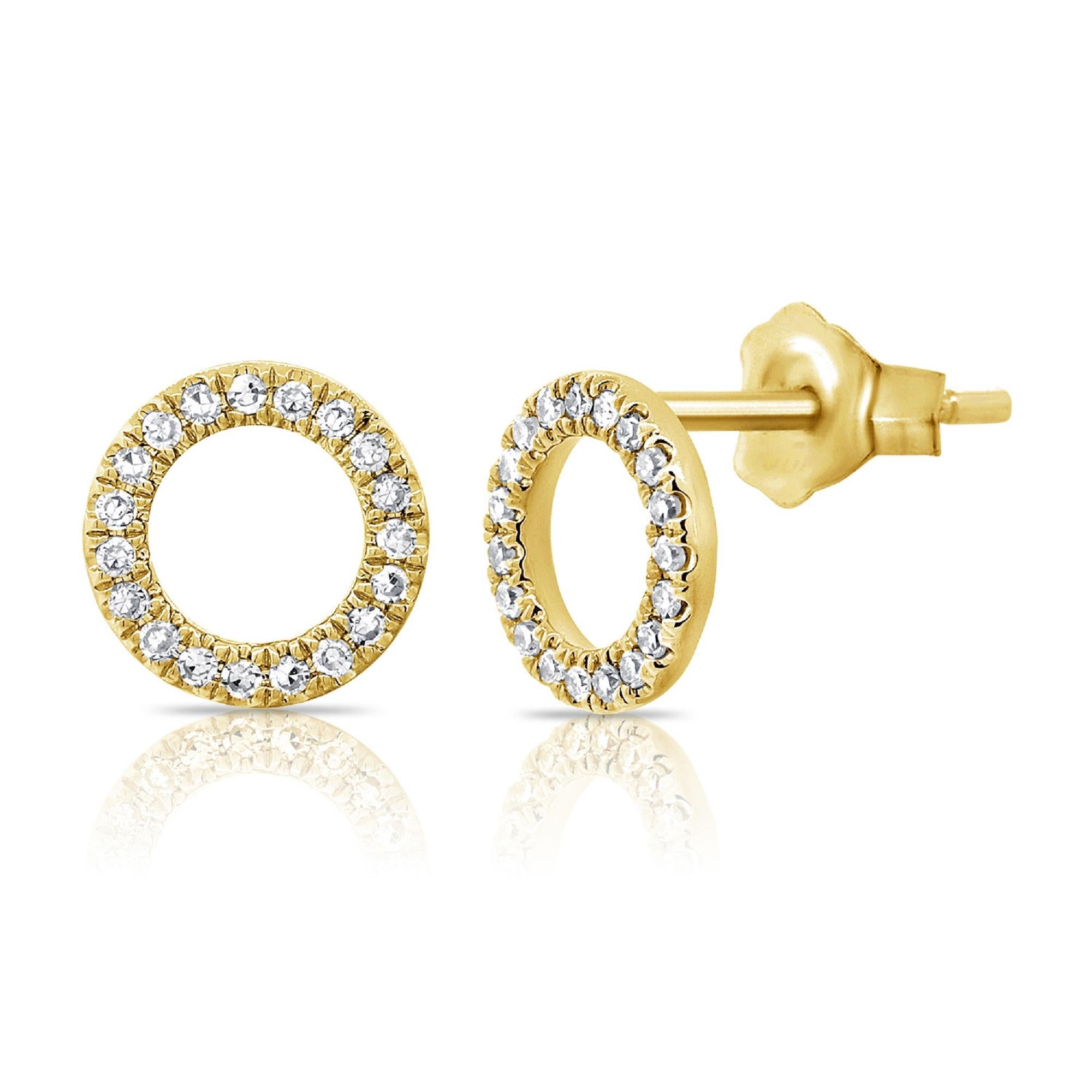 gold earrings design in round shape
