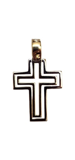 14K Yellow Gold Open Cross Pendant #25259