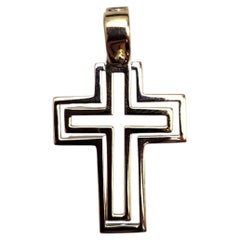 14K Yellow Gold Open Cross Pendant #25259