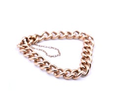 14 Karat Yellow Gold Open Cuban Link Bracelet