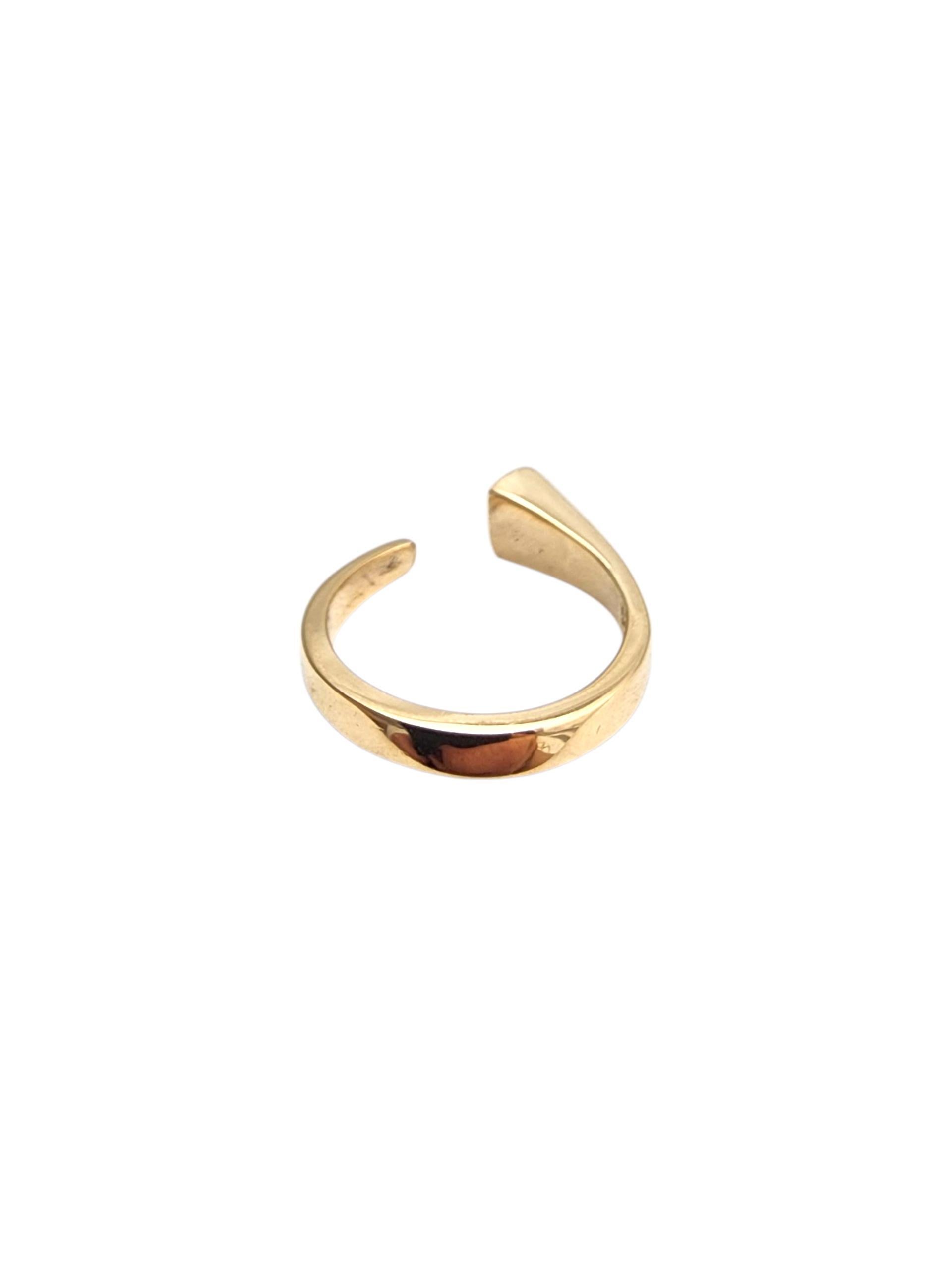 Donna Anello quadrato aperto in oro giallo 14K #22852 in vendita