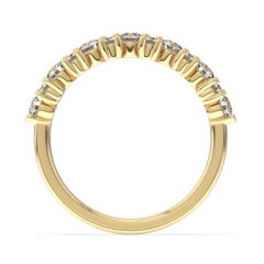 14 Karat Yellow Gold Orchid Diamond Cluster Ring '3/4 Carat'