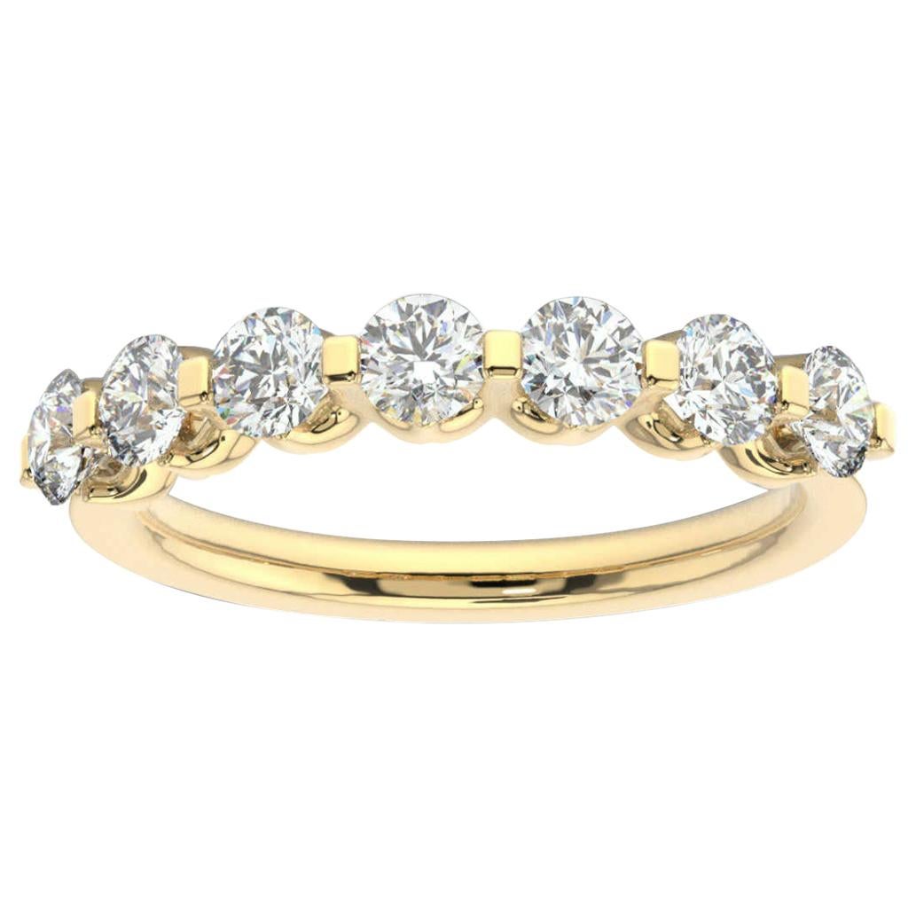 Bague Orly en or jaune 14 carats avec diamants 1 carat « Tw »