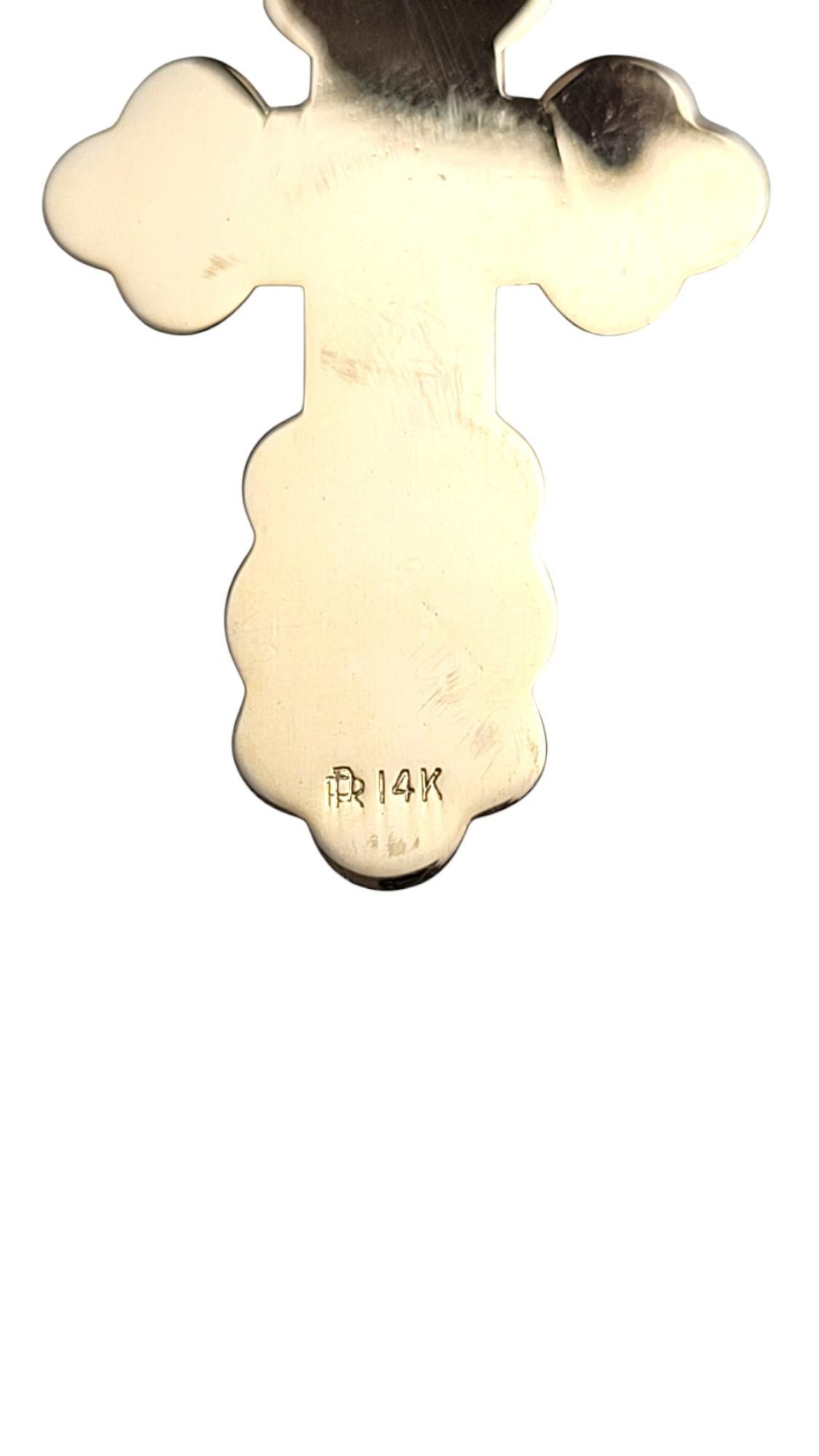 14K Yellow Gold Orthodox Cross Pendant #19831 In Good Condition In Washington Depot, CT
