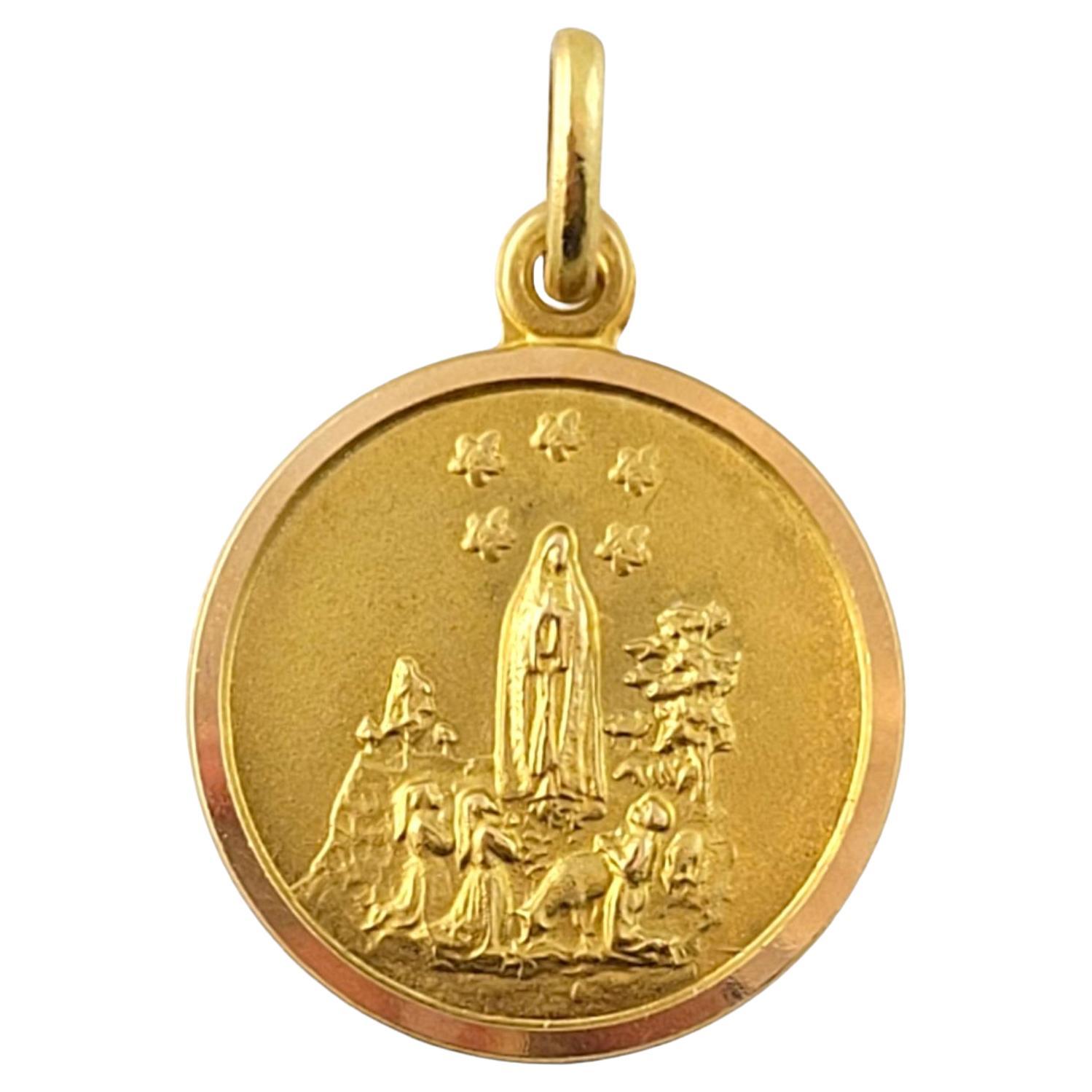 14K Yellow Gold Our Lady of Fatima Charm #17347 For Sale