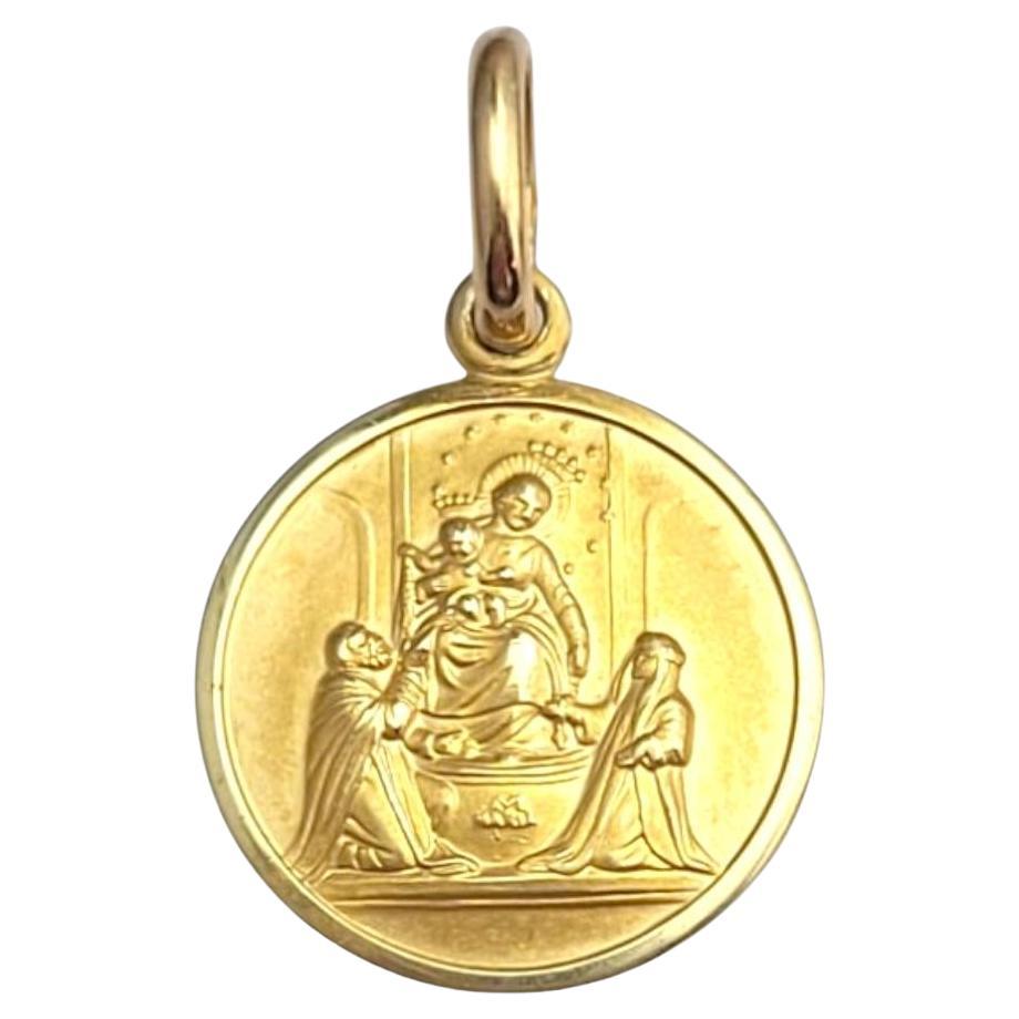 14K Yellow Gold Our Lady of Pompeii Pendant #21050