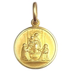 14K Yellow Gold Our Lady of Pompeii Pendant #21050
