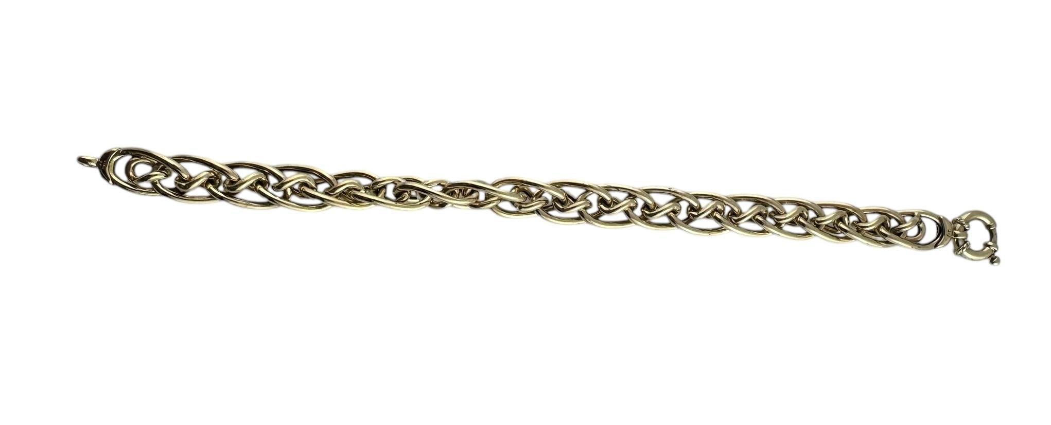 Ovales und gedrehtes Gliederarmband aus 14 Karat Gelbgold #19727 Damen