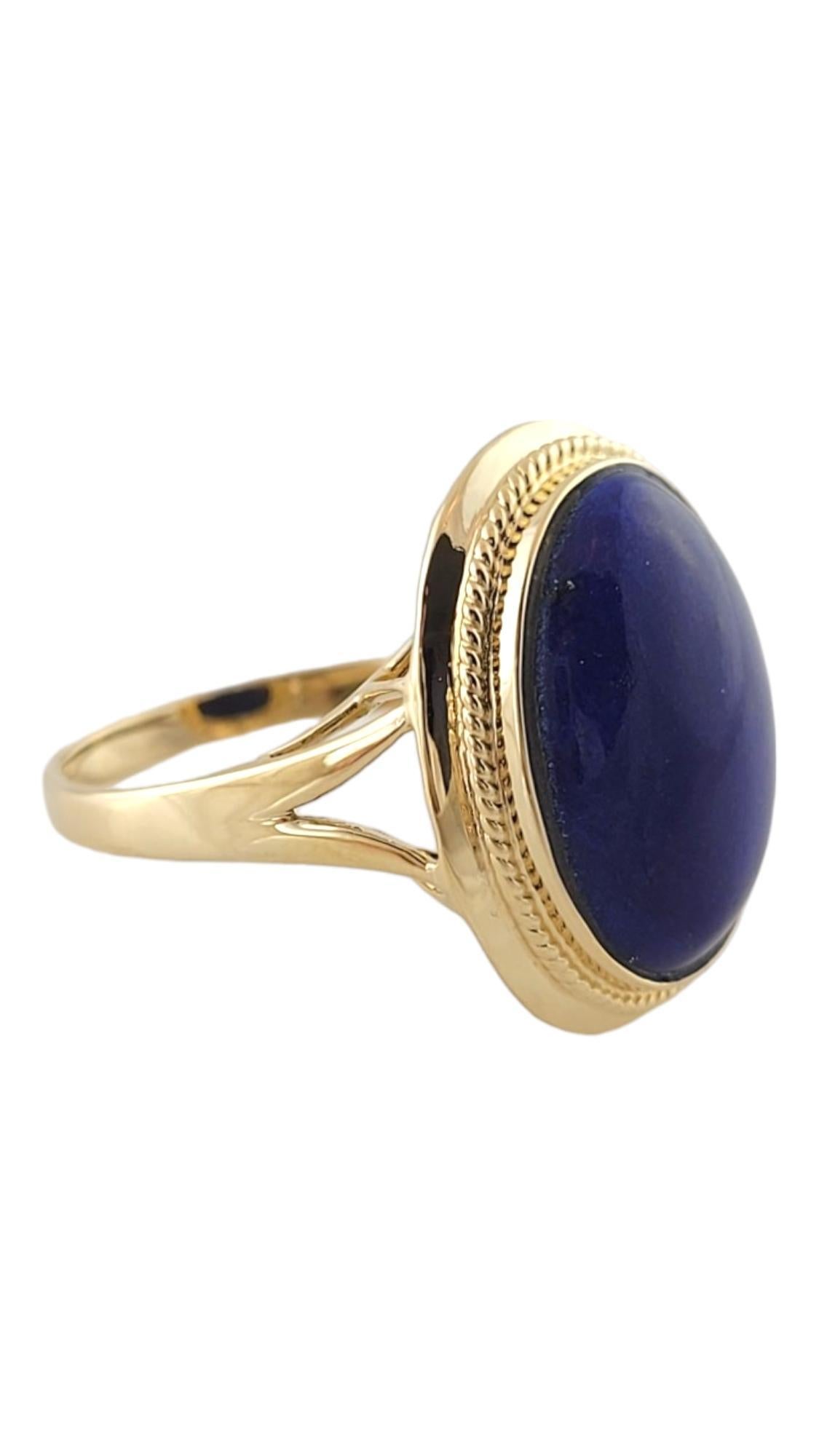 14K Yellow Gold Blue Lapis Ring Size 7.25

This gorgeous 14K yellow gold ring features a stunning blue lapis stone in the center!

Ring size: 7.25
Shank: 2.1mm
Front: 19.6mm X 16.1mm X 8.1mm

Weight: 3.1 dwt/ 4.8 g

Hallmark: 585 14K

Very good