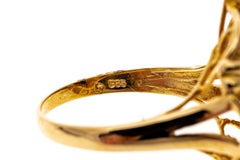 14k Yellow Gold Oval Citrine 'App. 5.26 CTS' and Diamond Framed Ring