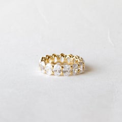 Bracelet éternel en or jaune 14k à diamant ovale