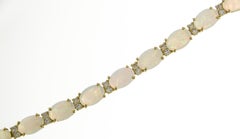 14K Yellow Gold Oval-Cut Opal Bracelet