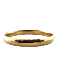 Pulsera ovalada de oro amarillo de 14 quilates con corte de diamante #20420