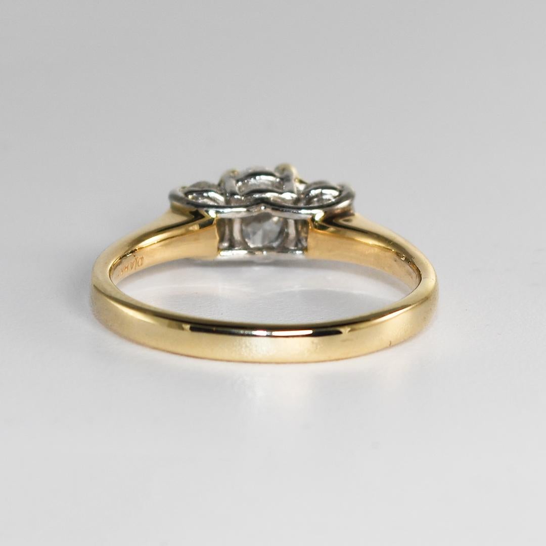 14K Yellow Gold Oval Diamond Ring 1.06ct In Excellent Condition For Sale In Laguna Beach, CA