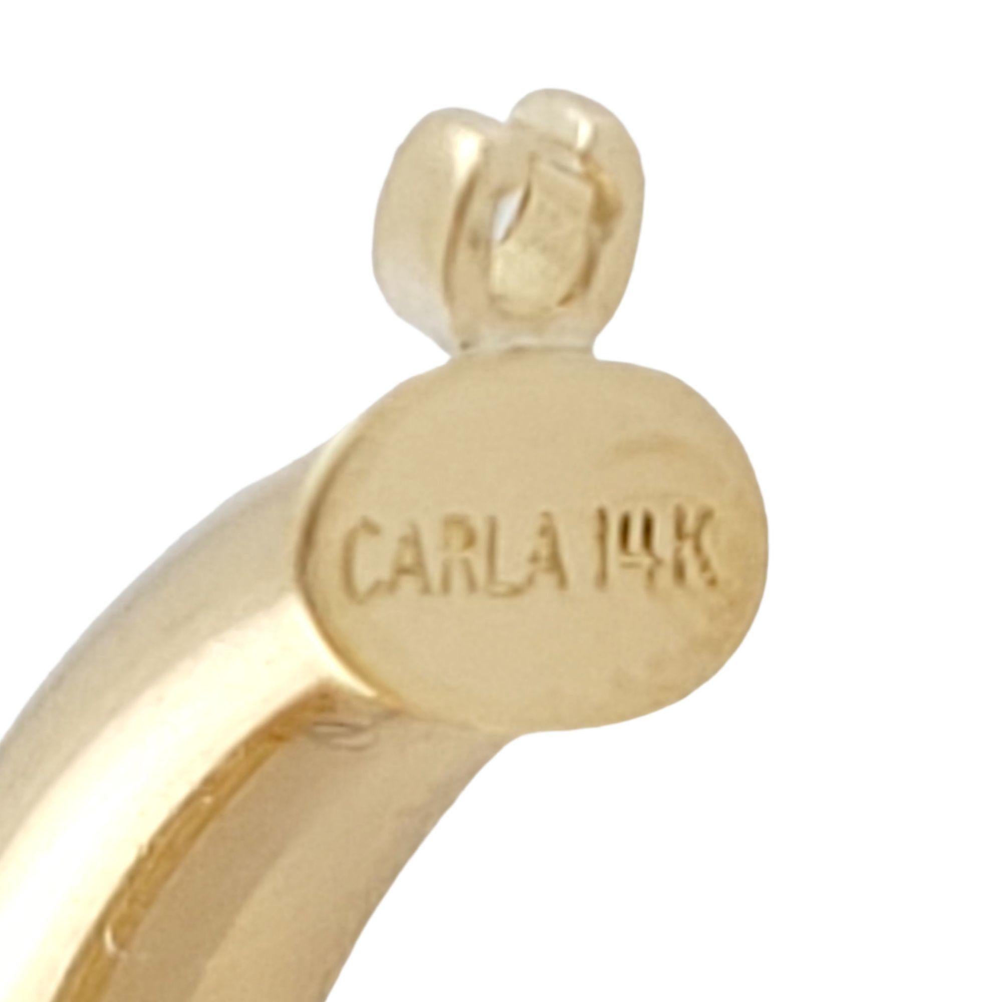Women's 14K Yellow Gold Oval Hoop Earrings #13409