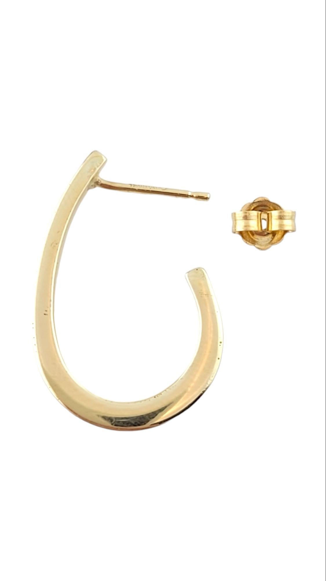 Ovale 14K Gelbgold-Ohrringe #15916 im Zustand „Gut“ in Washington Depot, CT