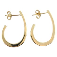 Ovale 14K Gelbgold-Ohrringe #15916