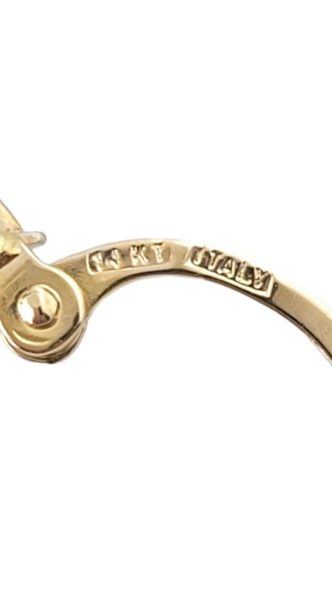 14K Yellow Gold Oval Hoop Earrings #17388 For Sale 1