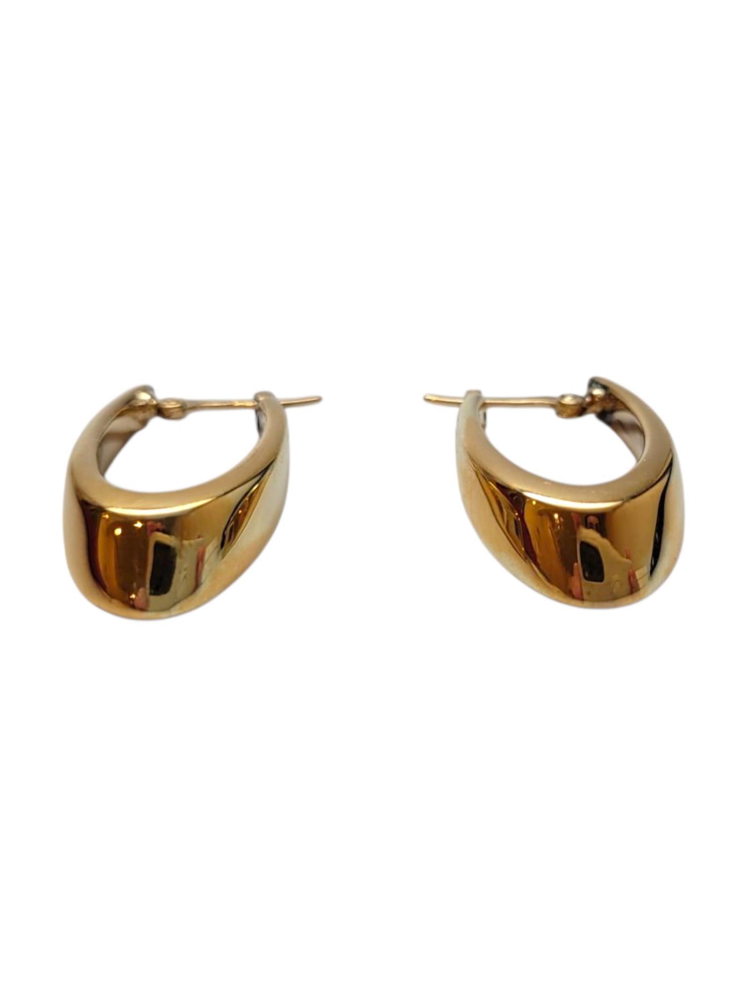 14K Gelbgold Ovale Ohrringe #21665 im Zustand „Gut“ im Angebot in Washington Depot, CT