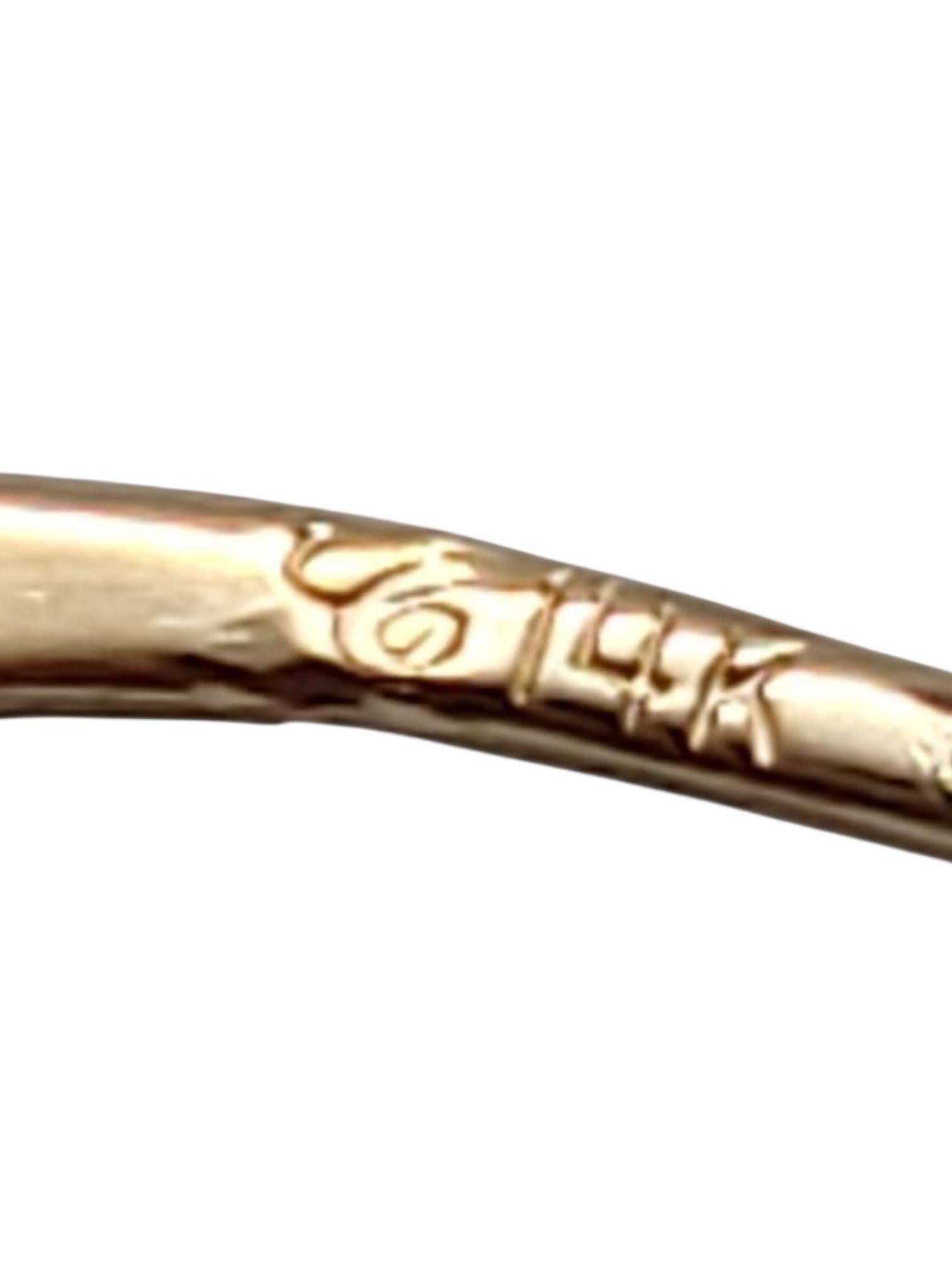 14K Gelbgold Ovale Ohrringe #21665 im Angebot 3