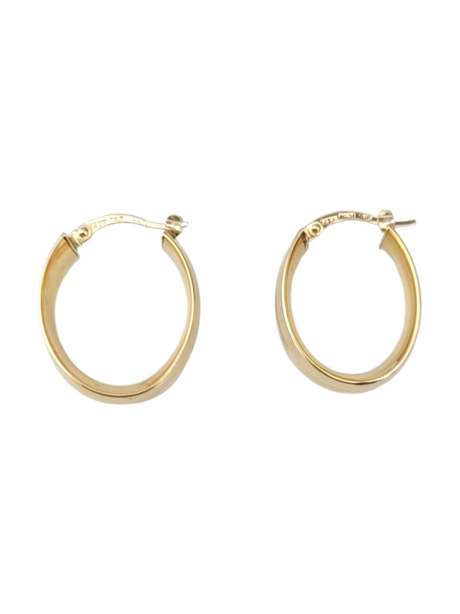14K Yellow Gold Oval Hoop Earrings -

These hoop earrings offer a timeless, elegant design that effortlessly complements any outfit. With their smooth, polished finish and versatile style, they’re perfect for adding a subtle touch of sophistication