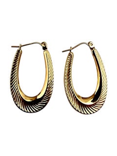 14K Gelbgold Ovale Ohrringe #22491