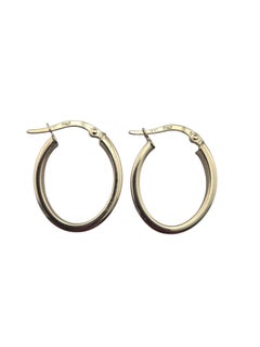 Orecchini a cerchio ovali in oro giallo 14K #24801