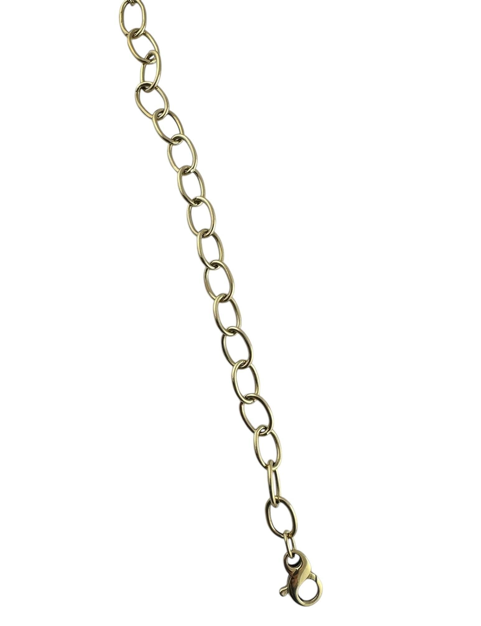 14K Gelbgold Ovales Gliederarmband

Dieses schöne ovale Gliederarmband ist in 14K Gelbgold gefasst.

Passt bis zu 7