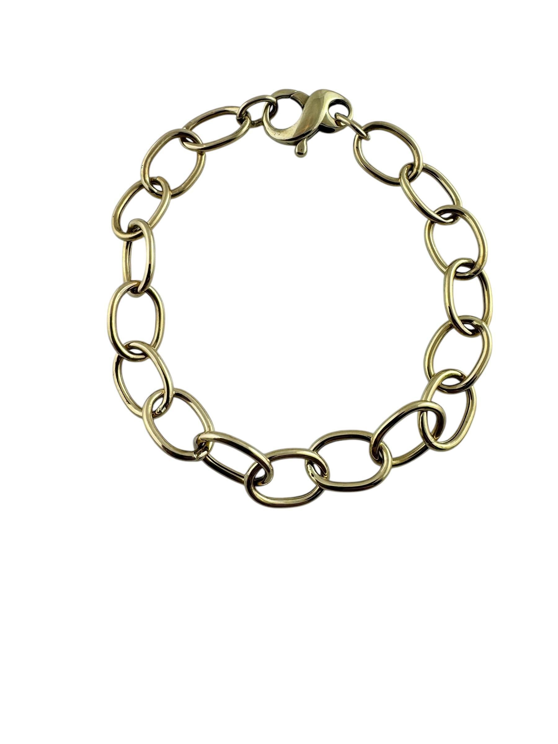 Ovales Gliederarmband aus 14 Karat Gelbgold #19707 (Zeitgenössisch)
