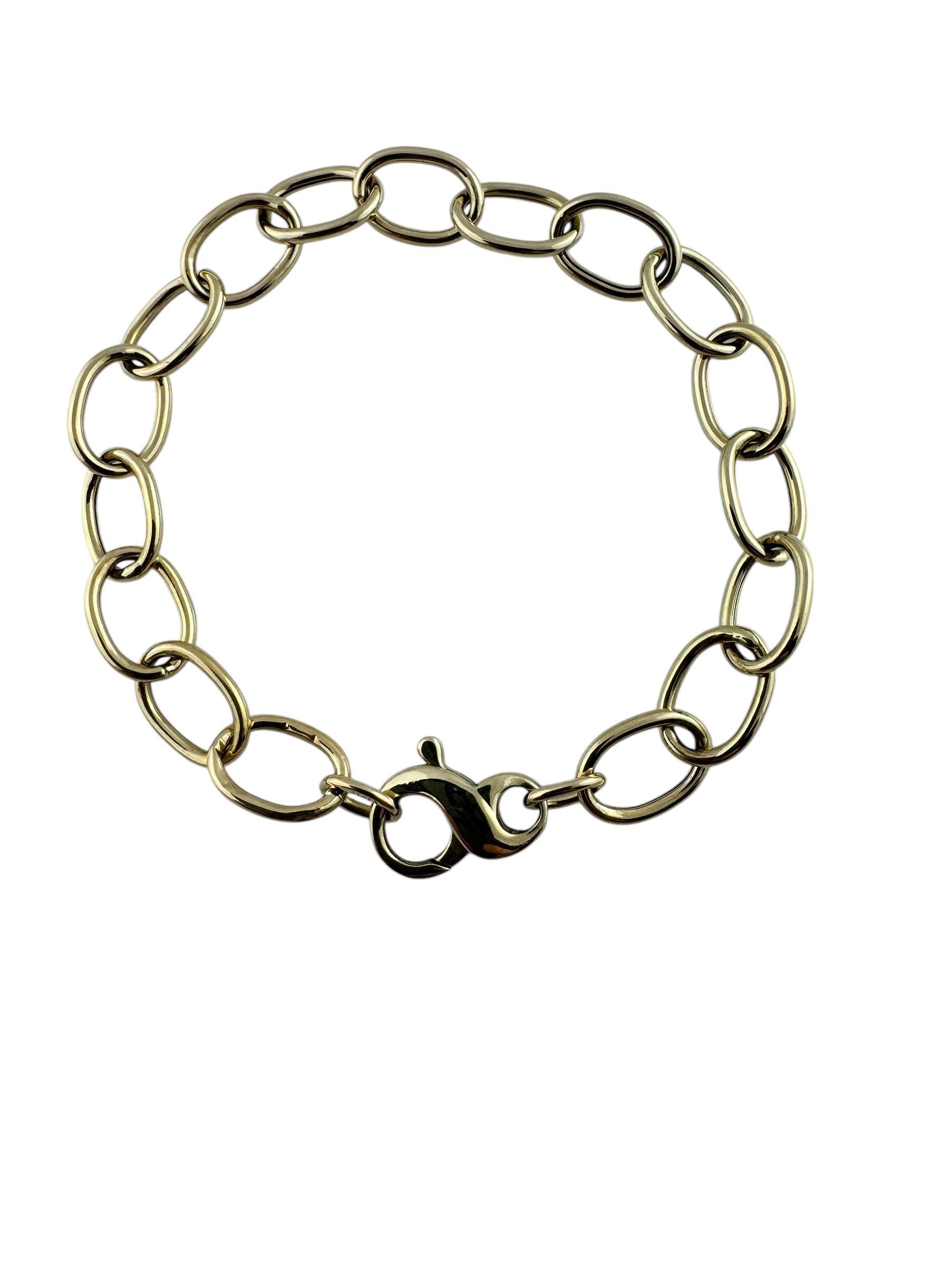 Ovales Gliederarmband aus 14 Karat Gelbgold #19707 im Zustand „Gut“ in Washington Depot, CT
