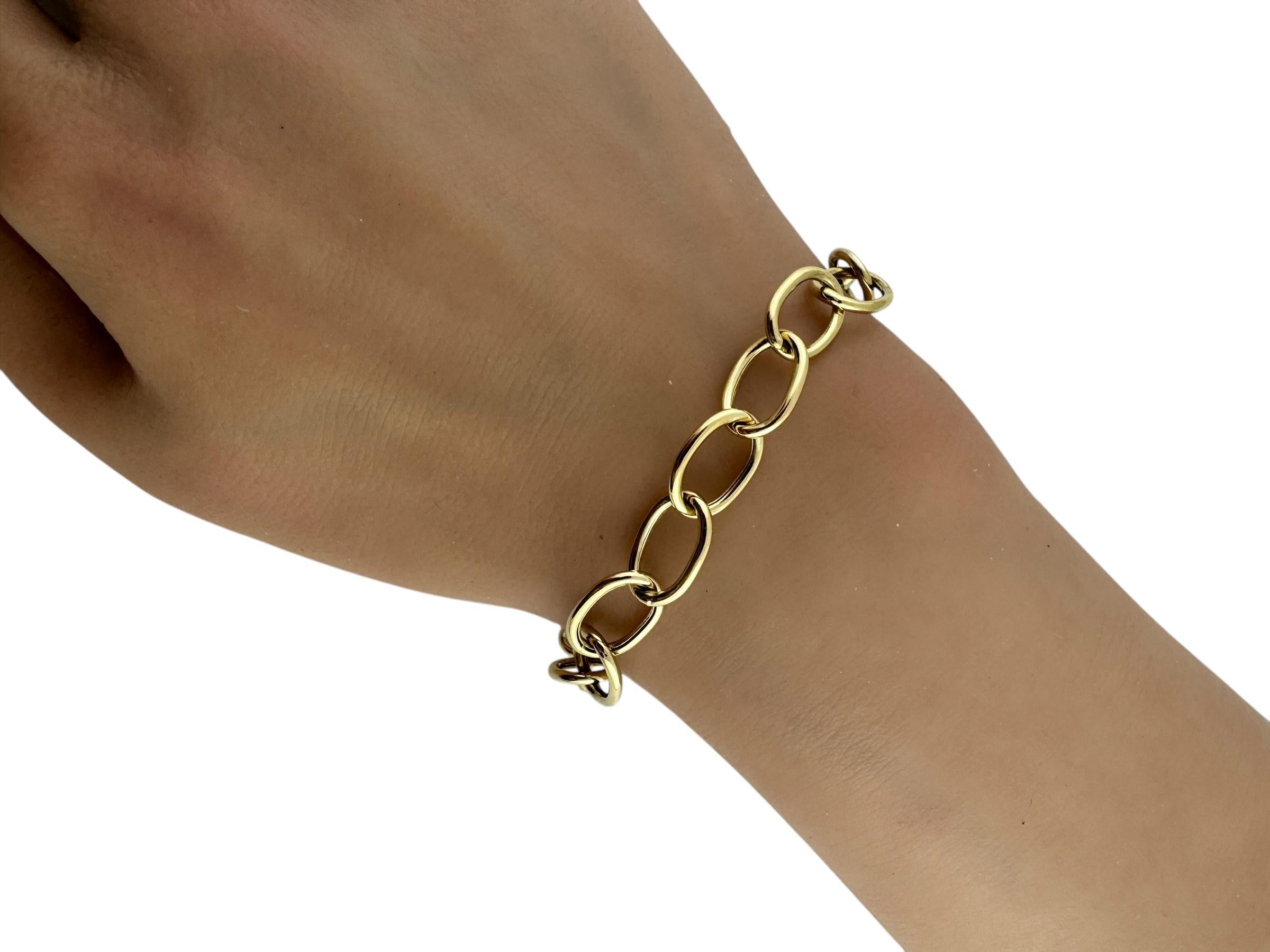 Ovales Gliederarmband aus 14 Karat Gelbgold #19707 Damen