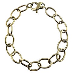 Ovales Gliederarmband aus 14 Karat Gelbgold #19707