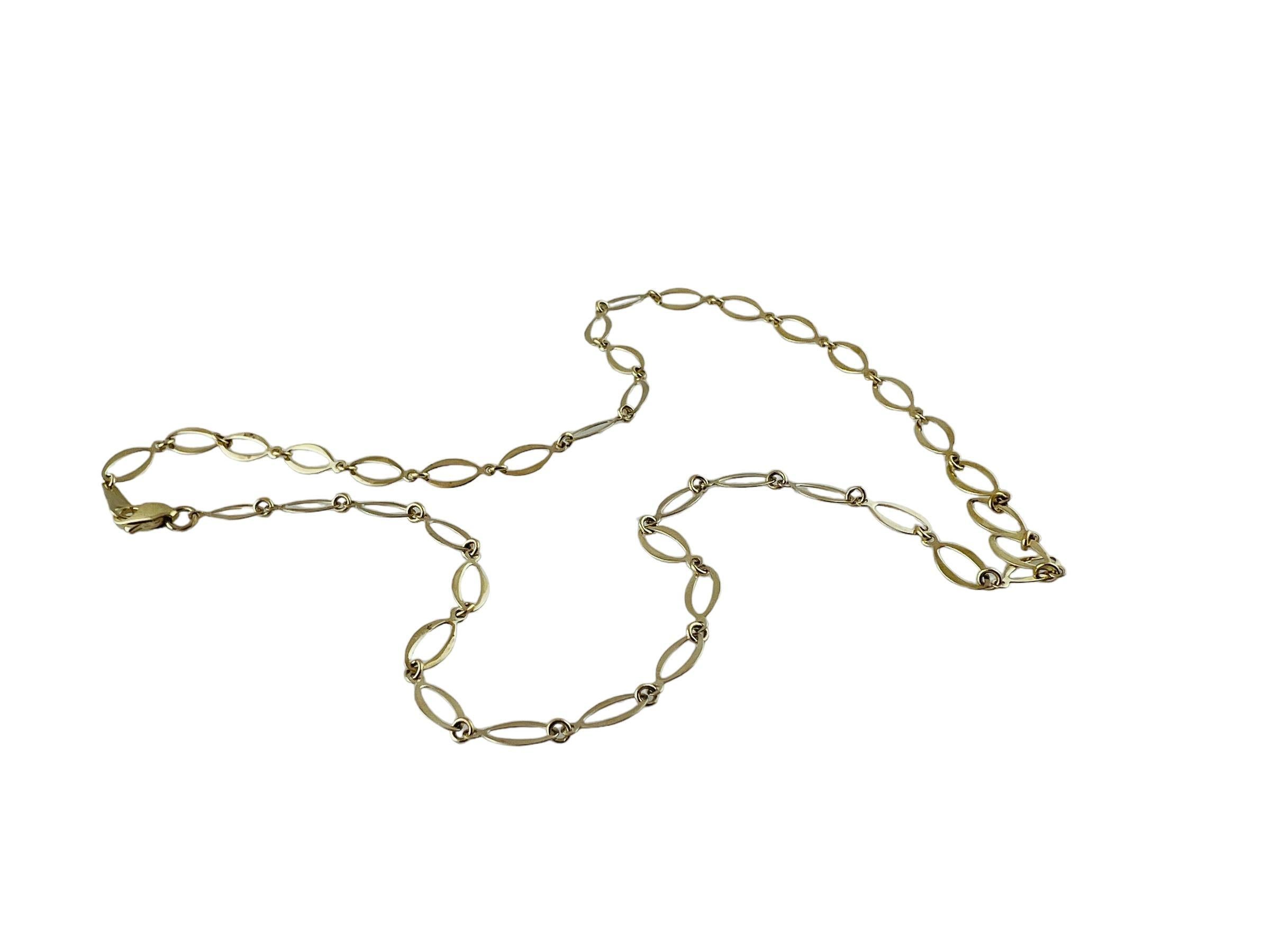 14K Yellow Gold Oval Link Necklace 17