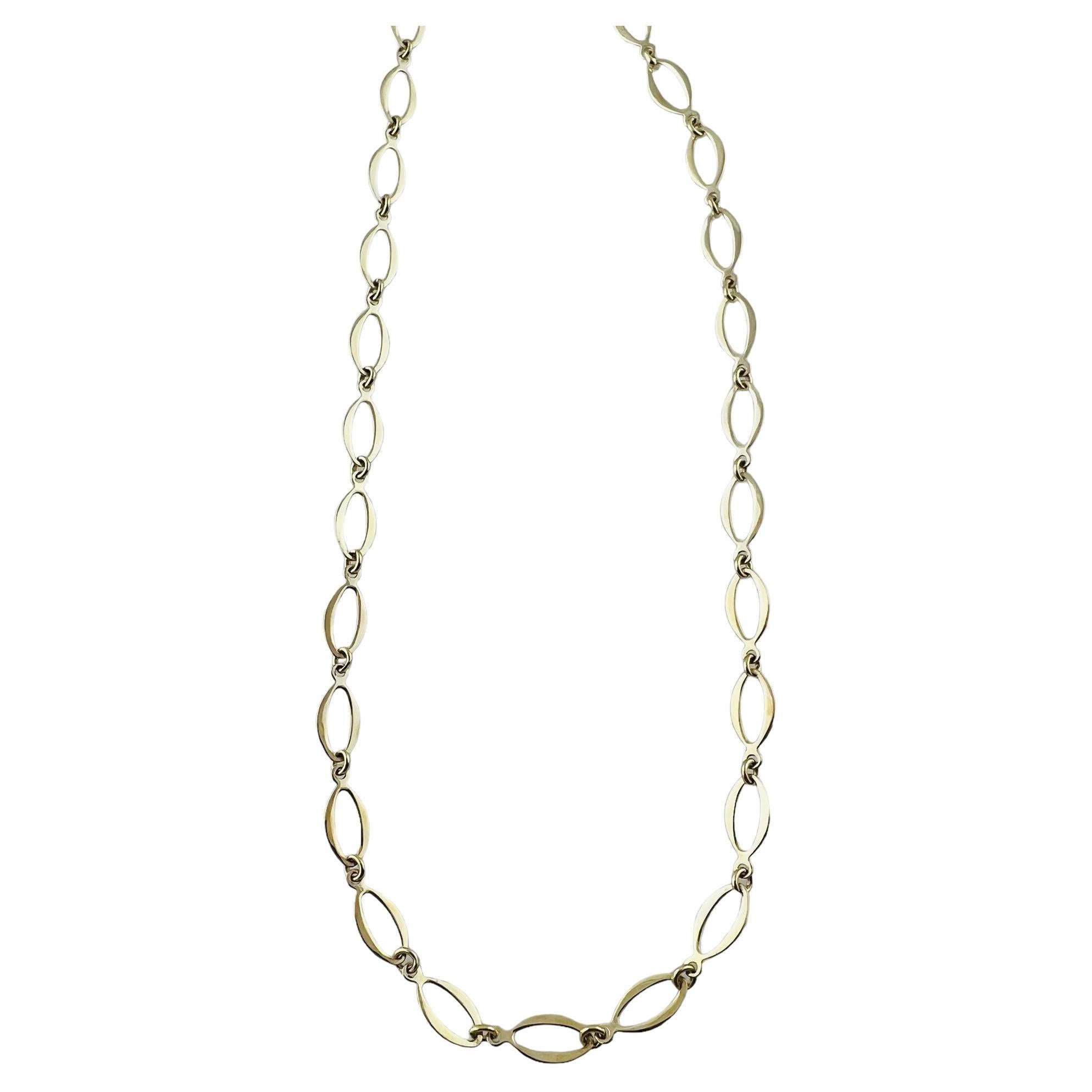 14K Yellow Gold Oval Link Necklace 17" #15556 For Sale