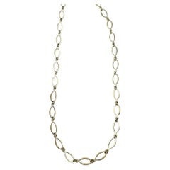 14K Yellow Gold Oval Link Necklace 17" #15556