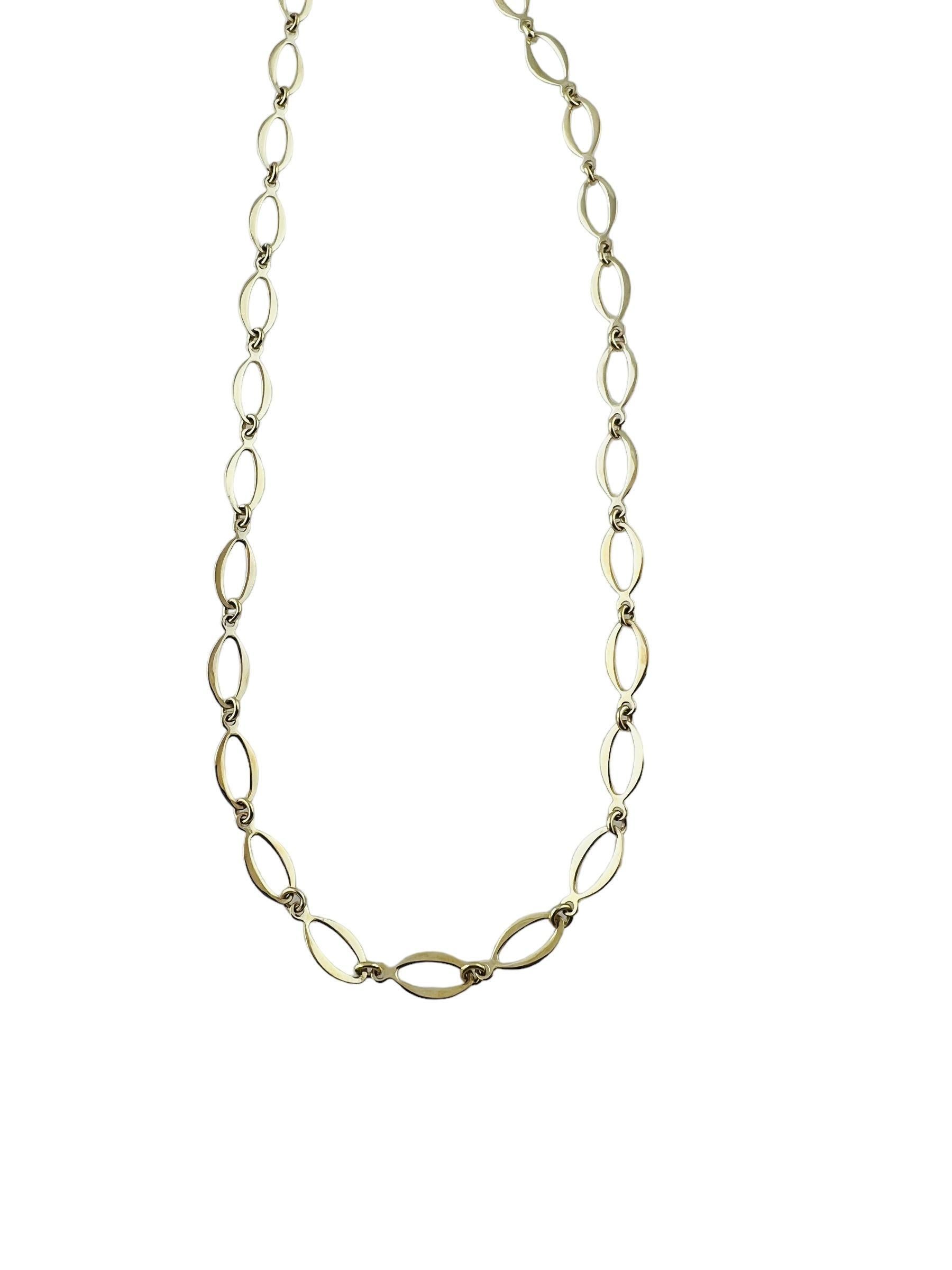 14K Yellow Gold Oval Link Necklace 17" #17676